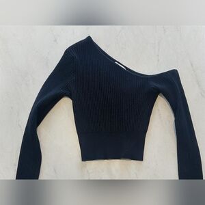 Petal & Pup Off-the-Shoulder Black Sweater